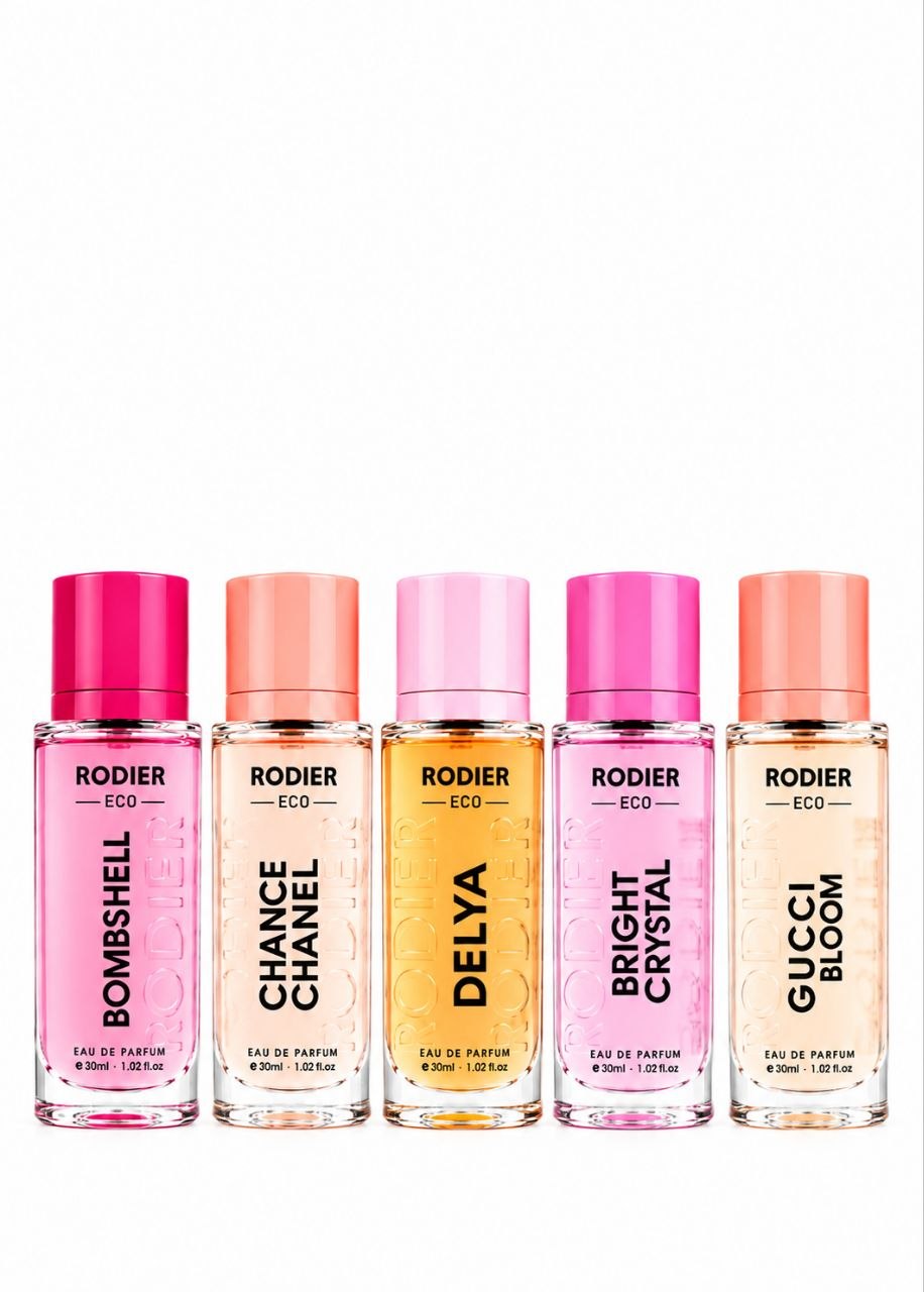 عطر جیبی زنانه رودیر (Rodier) سری چهارم در 5 رایحه 30 میل